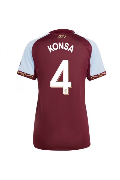 Aston Villa Ezri Konsa #4 Jalkapallovaatteet Naisten Kotipaita 2025-26 Lyhythihainen Aston Villa Ezri Konsa #4 Jalkapallovaatteet Naisten Kotipaita 2025-26 Lyhythihainen